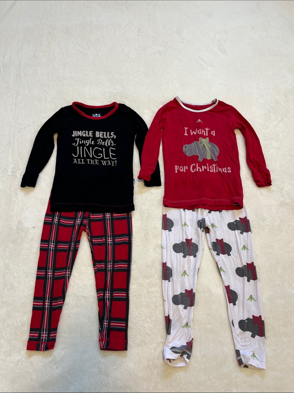 KicKee Pants | 2 Baby Christmas PJ Sets 2T & 3T